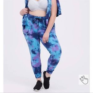 Torrid Tie Dye Everyday Fleece Crop Active Jogger Size 1X
